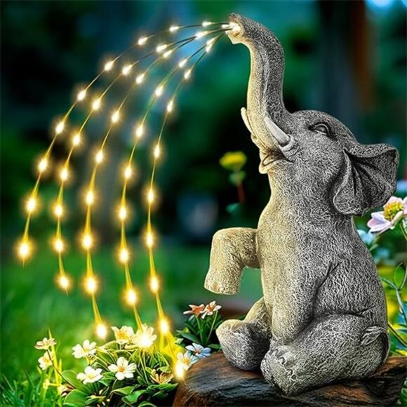 Solar Garden Decor Upgraded Elephant Statues Outdoor, Birthday Gifts Outdoor - Picture 7 of 7